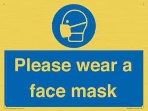 Please wear a face mask